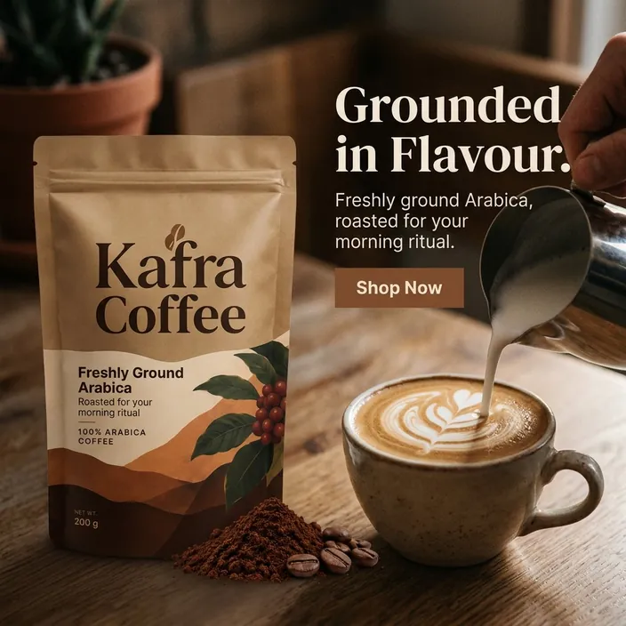 Predis.ai 1:1 ad for Kafra coffee