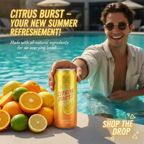 instagram post for summer energy drink