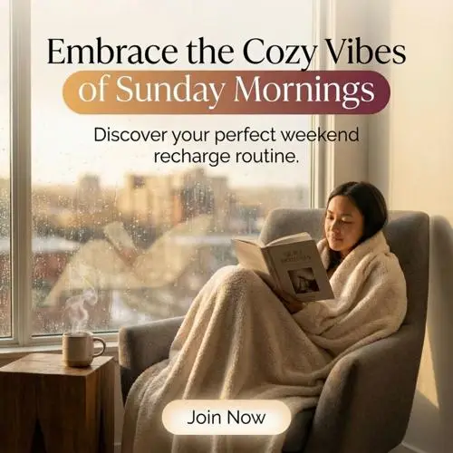 instagram post for a cozy Sunday morning