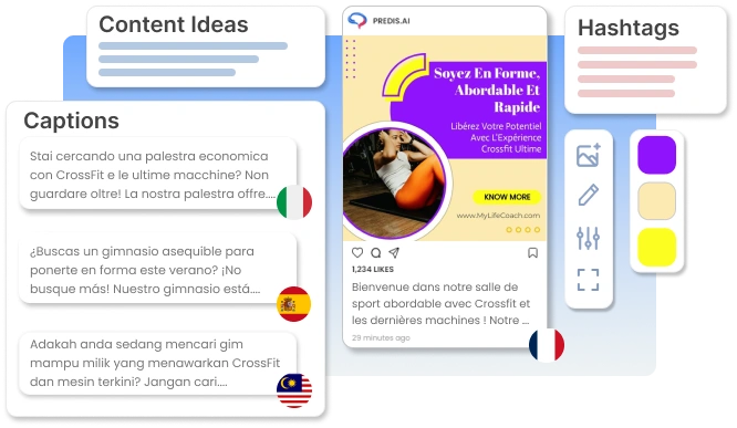 Generate Instagram ad creatives in multiple languages