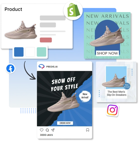 make facebook ads from products