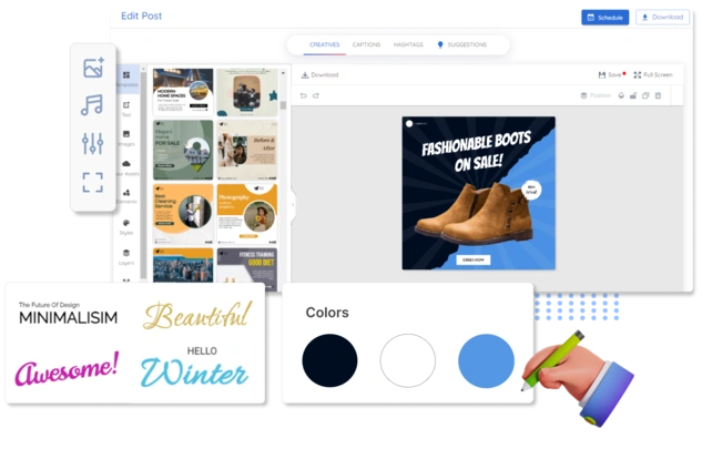 Instagram post editor