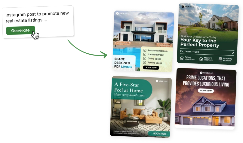 turn text into post with Instagram post maker