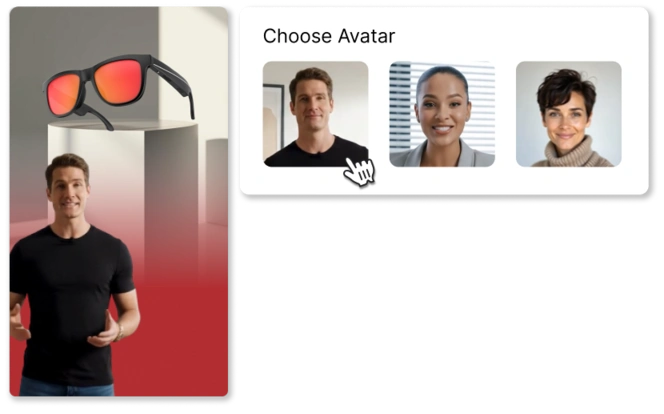 select AI avatar for UGC ads