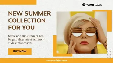 summer fashion ad banner template