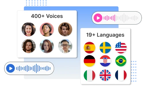 Auswahl einer männlichen oder weiblichen KI-Stimme, Sprache und eines Akzents in Predis.ai