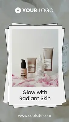 Instagram beauty product video ad template