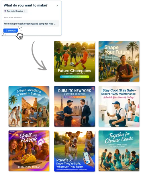 create ads and social media content with AI