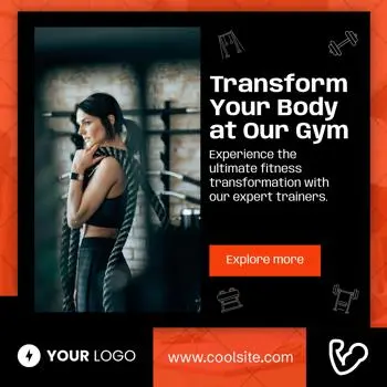 Instagram ad template for a personal training program