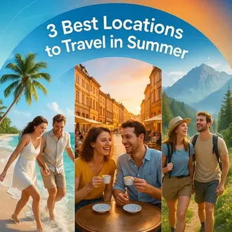 travel social media poster template