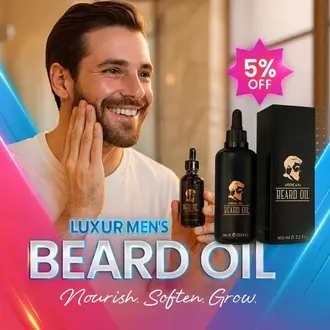 beard oil ad template