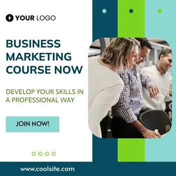 LinkedIn ad template for a marketing course