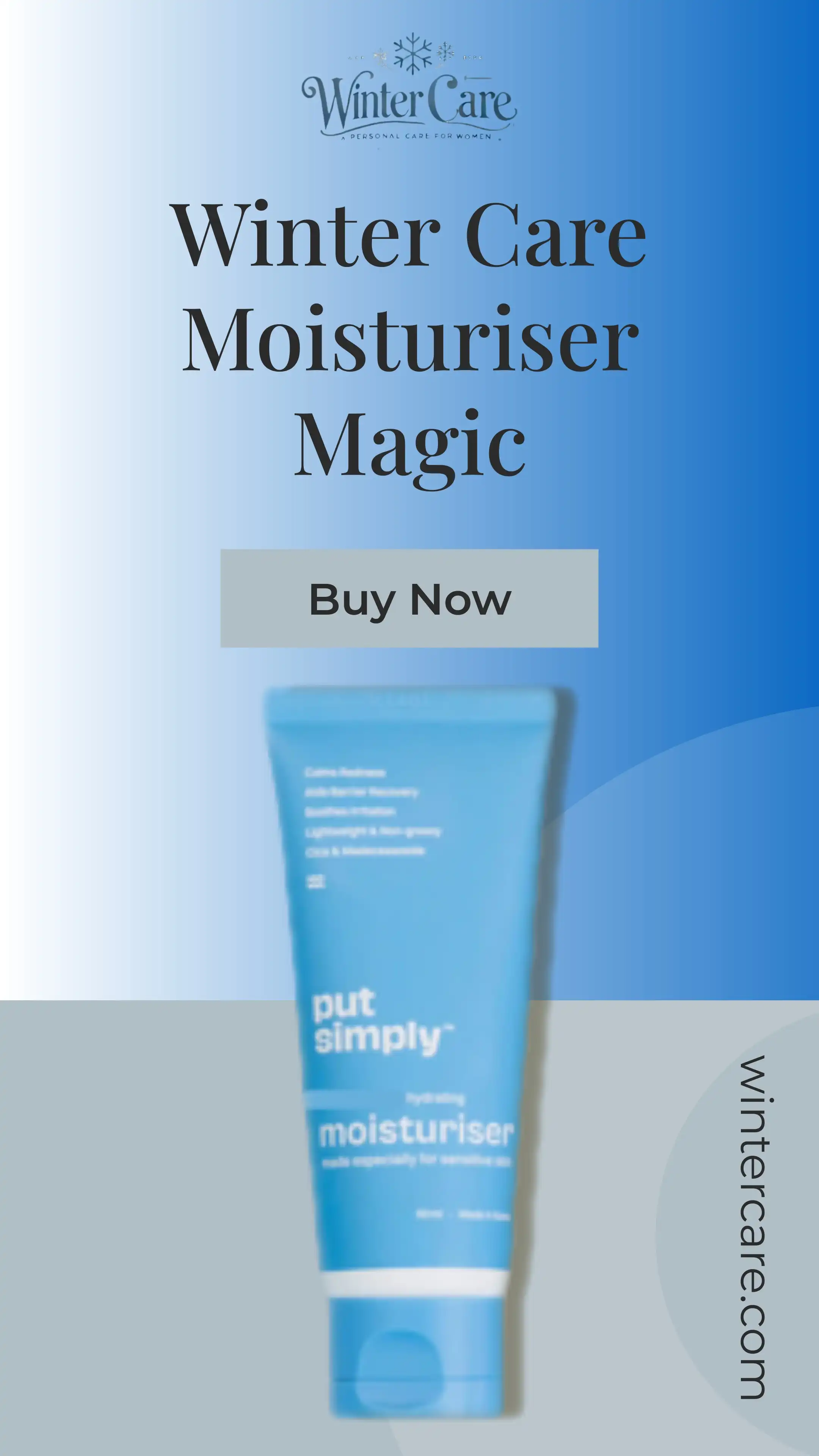 Plantilla de anuncio de Pinterest para el lanzamiento de una crema hidratante