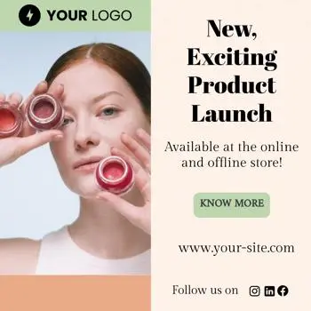 cosmetic product instagram template