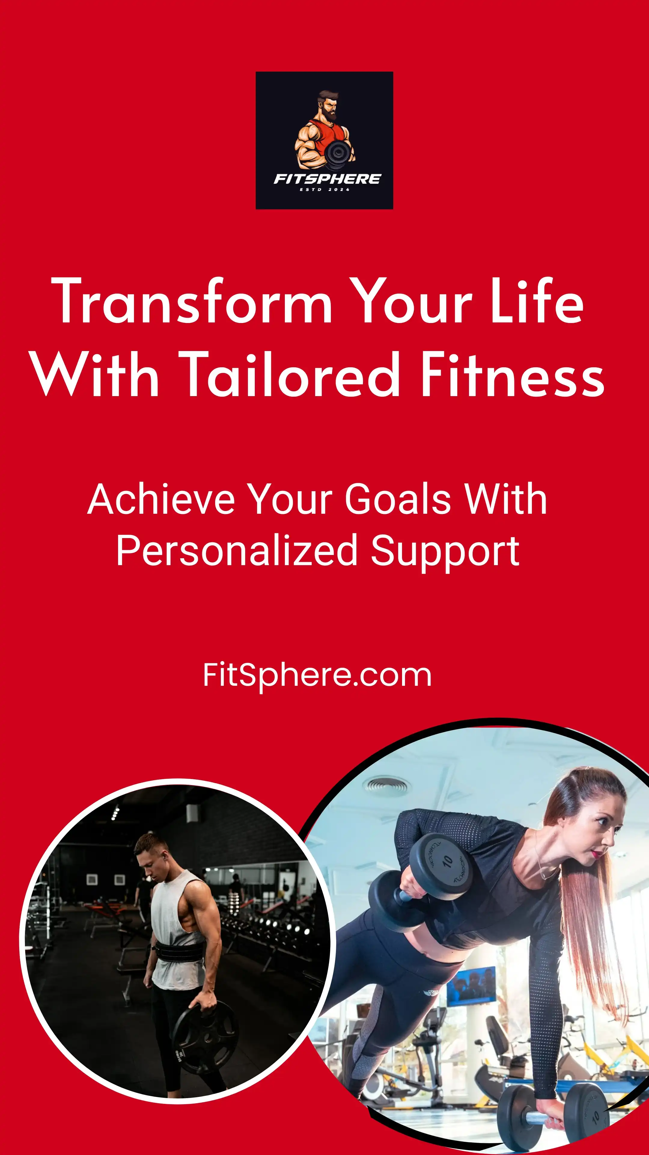 Plantilla de anuncio de Pinterest para un programa de entrenamiento personal