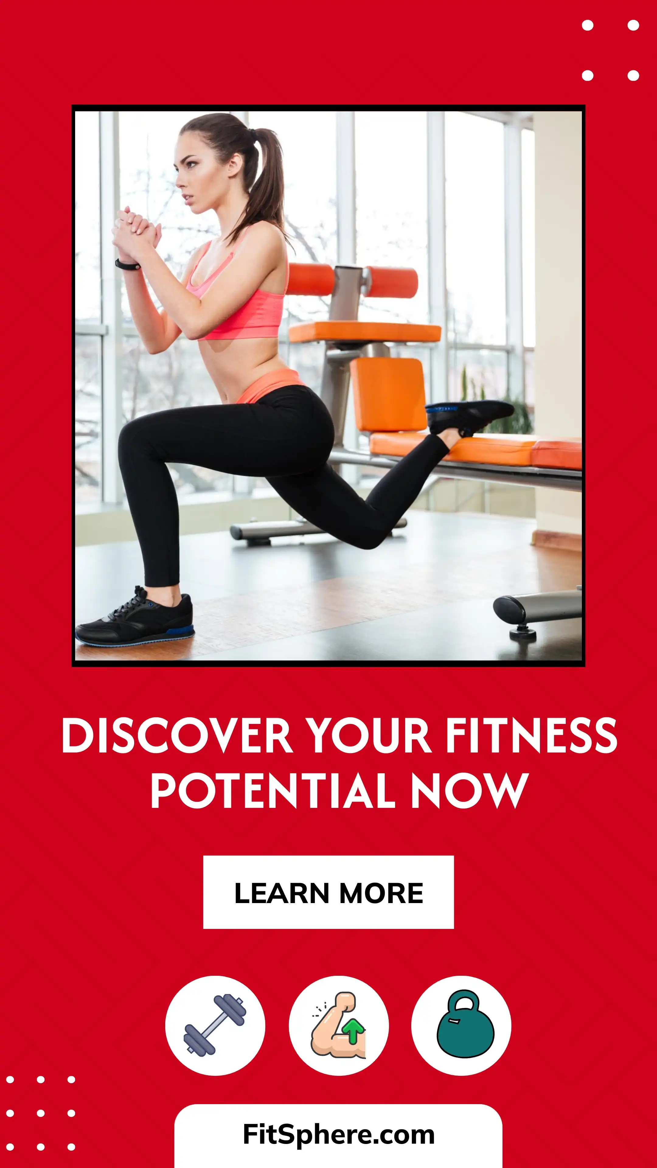 Plantilla de anuncio de Pinterest para una oferta de membresía de gimnasio