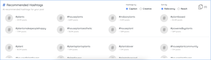 Most relevant hashtags with AI!