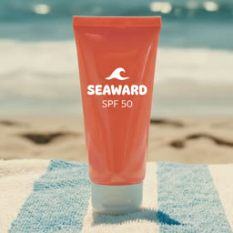 Image reference: one frame with the tube redesigned as a coral SEAWARD SPF 50 tube