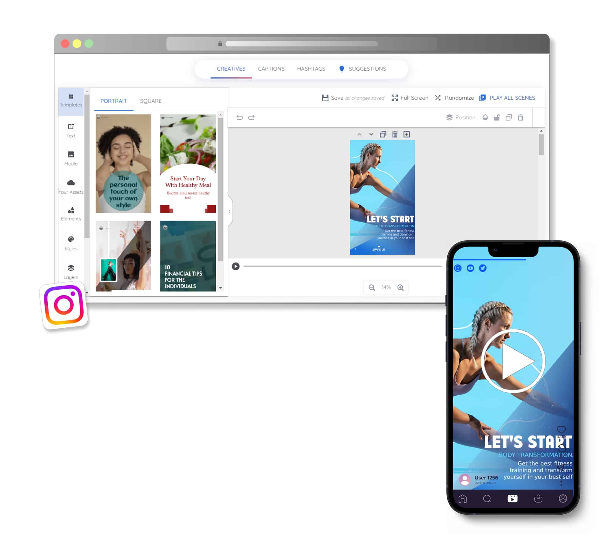 Creating video using Predis.ai