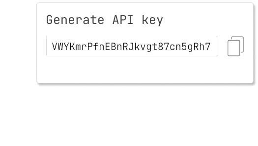 API set up