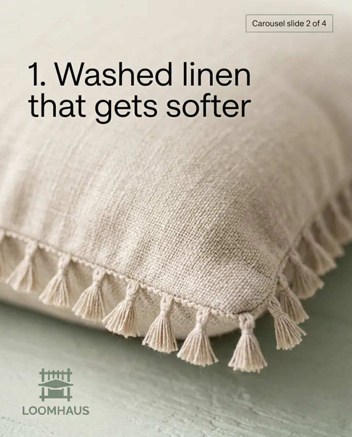 Carousel slide 2: washed linen that gets softer