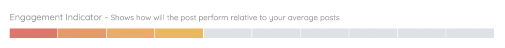 Amber means average performance for your Instagram Post