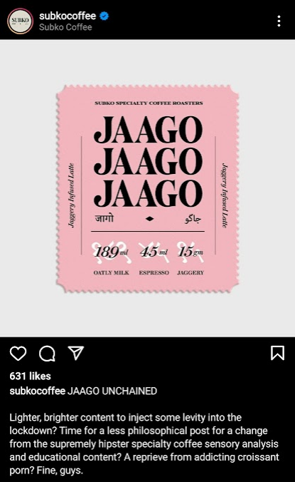 en instagram-billedtekst skrevet i en samtaletone