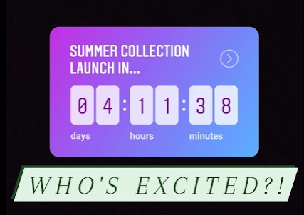 Instagram story countdown sticker