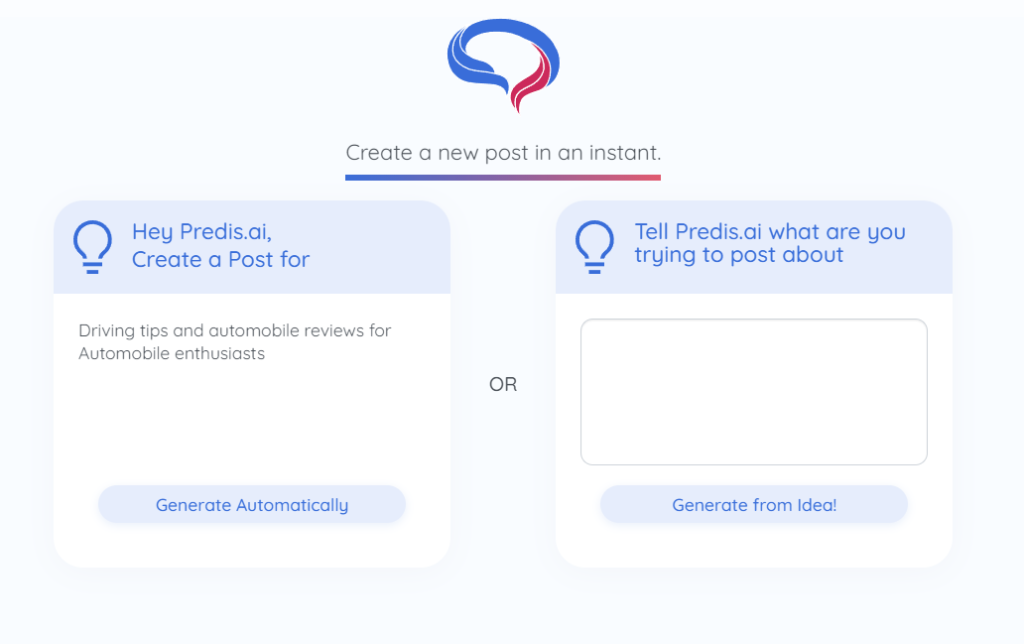 generating a new social media post