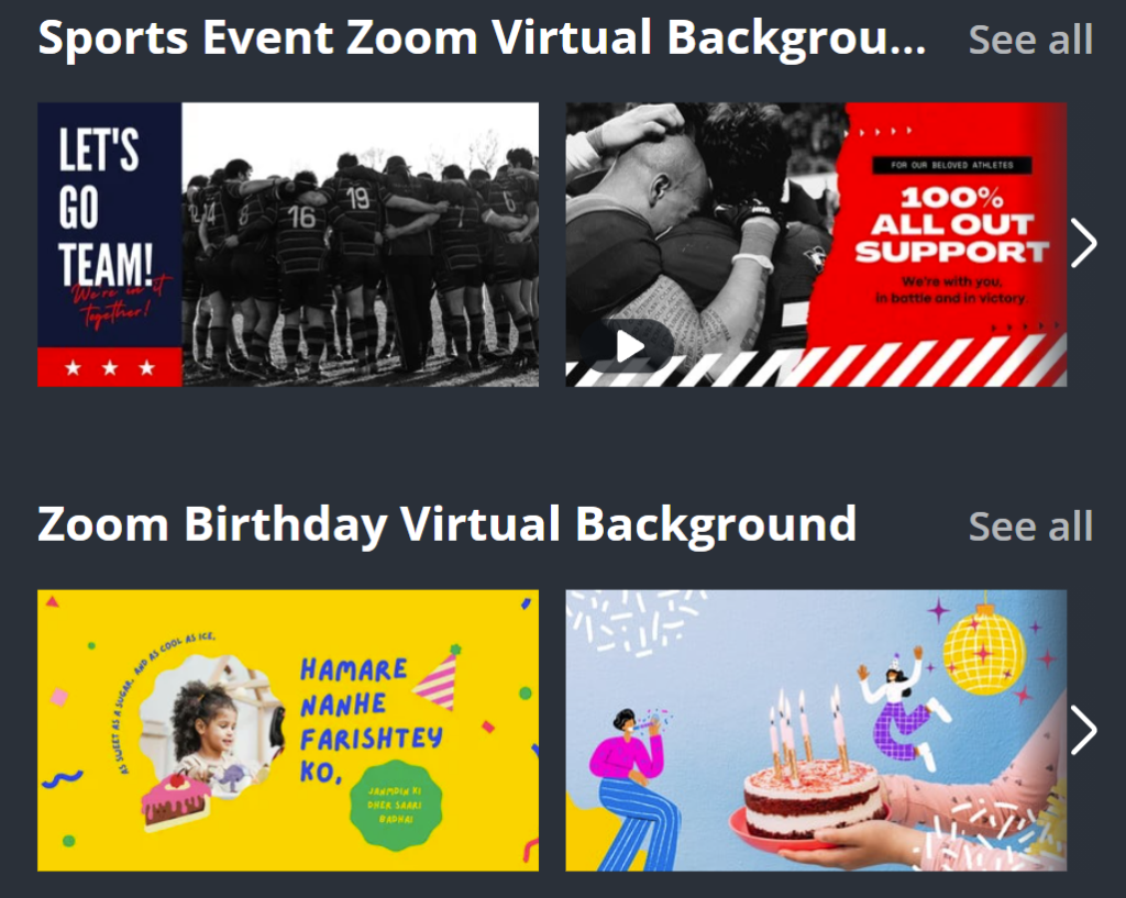 Graphic designing apps - Canva templates for zoom background