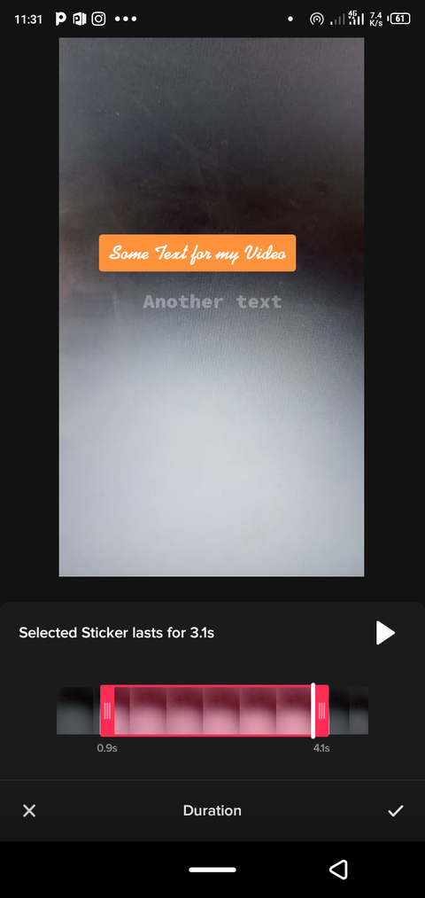 Step 2: How To Set Time Duration Of Text On TikTok Videos?