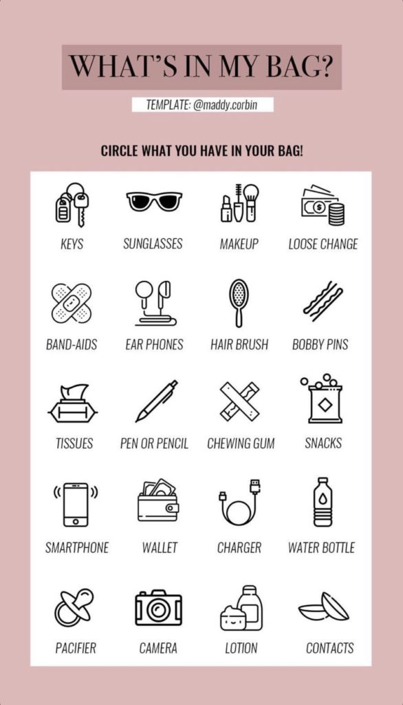 What’s in My Bag Instagram Template