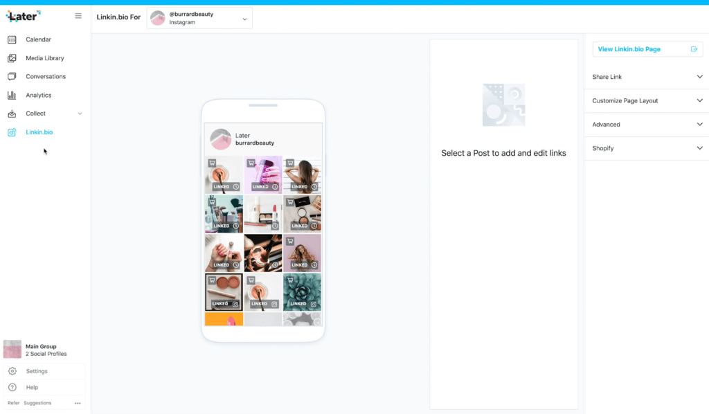 Linktree vs LinkinBio #1: Dashboard Experience