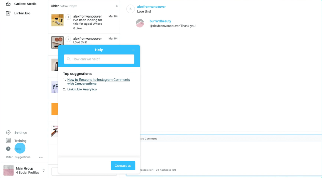 Comparison based on Customer support