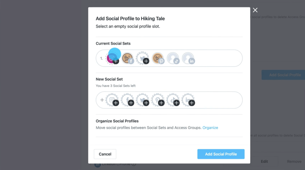 supported social media channels