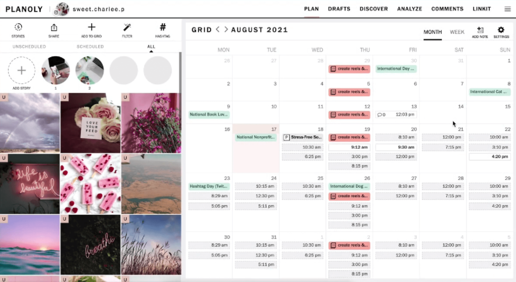 Planoly vs Buffer #2. User interaction