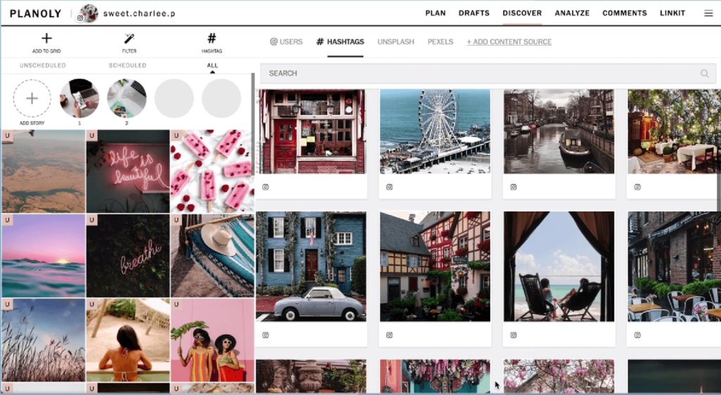 Planoly vs Later #3. Discover Feature