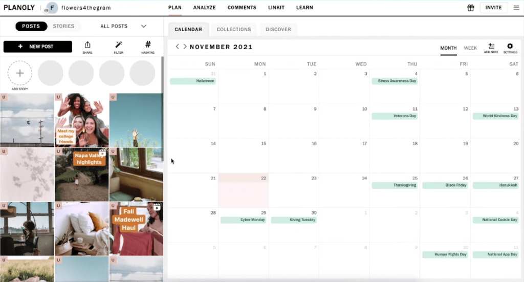 Planoly vs Buffer #6. Calendar view