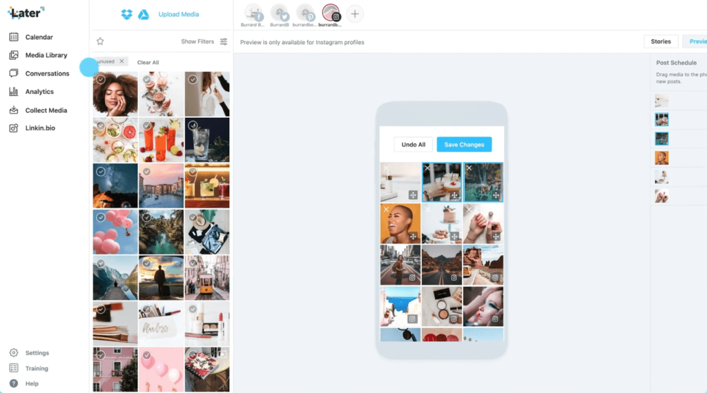 Planoly vs Later #4. User Interface