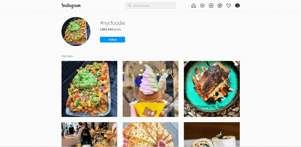 Location-Specific Food Hashtags