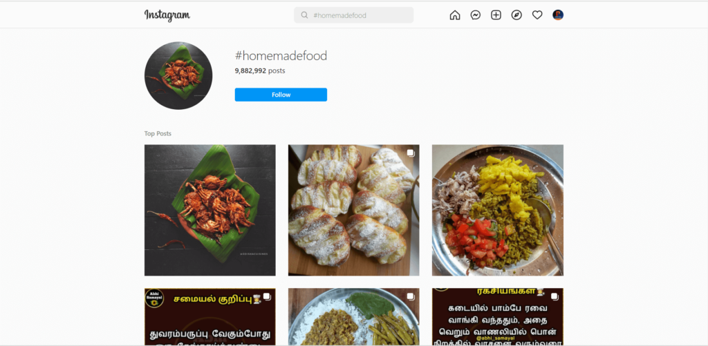 Home Made Food Instagram Hashtags