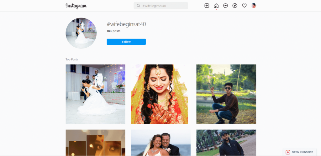 Instagram hashtags for unique wedding photos