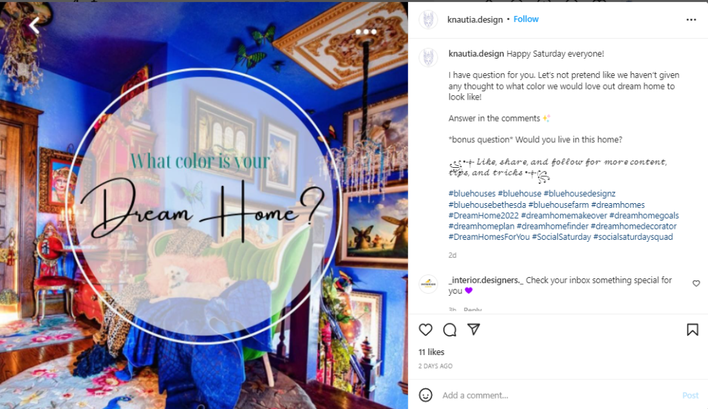 Example for Saturday Trending Instagram hashtags