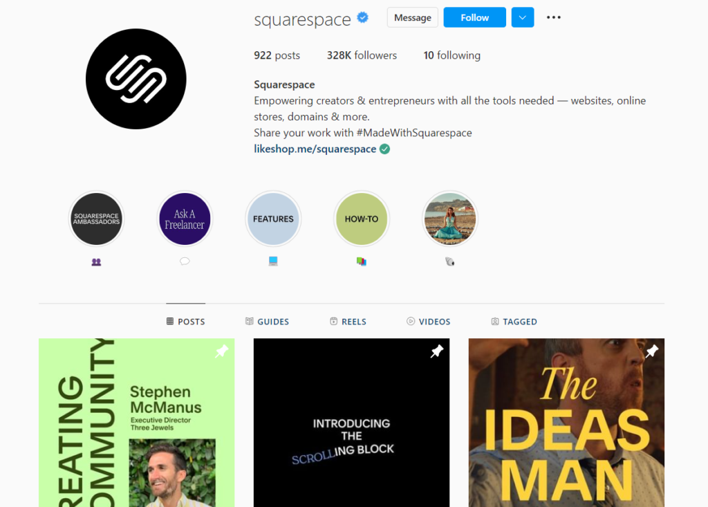 Squarespace Instagram Aesthetic