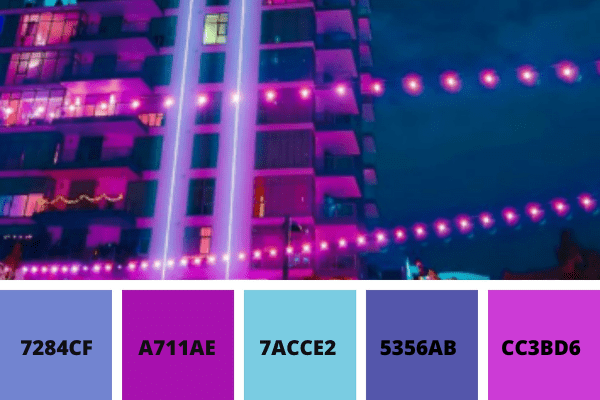 retro neon color code
