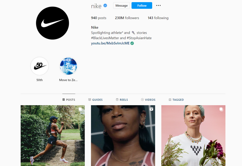 Nike Instagram Aesthetic