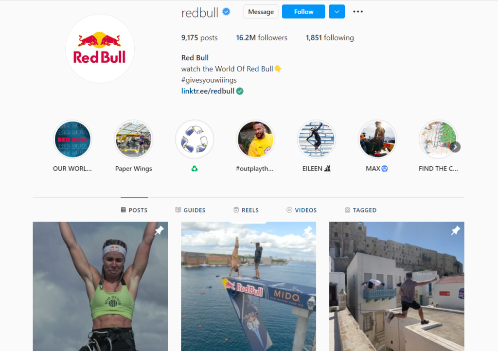 Red Bull Instagram Aesthetic