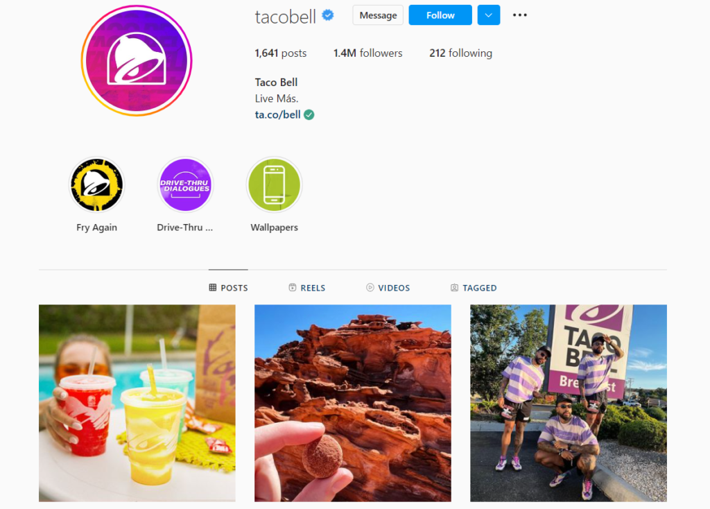 Taco Bell Instagram