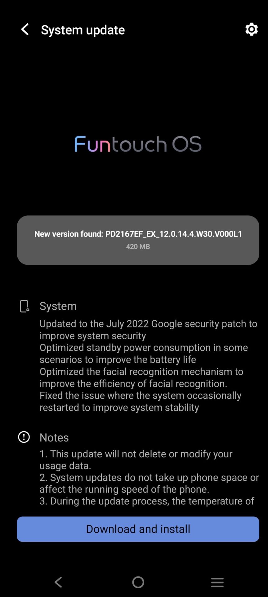 System update android
