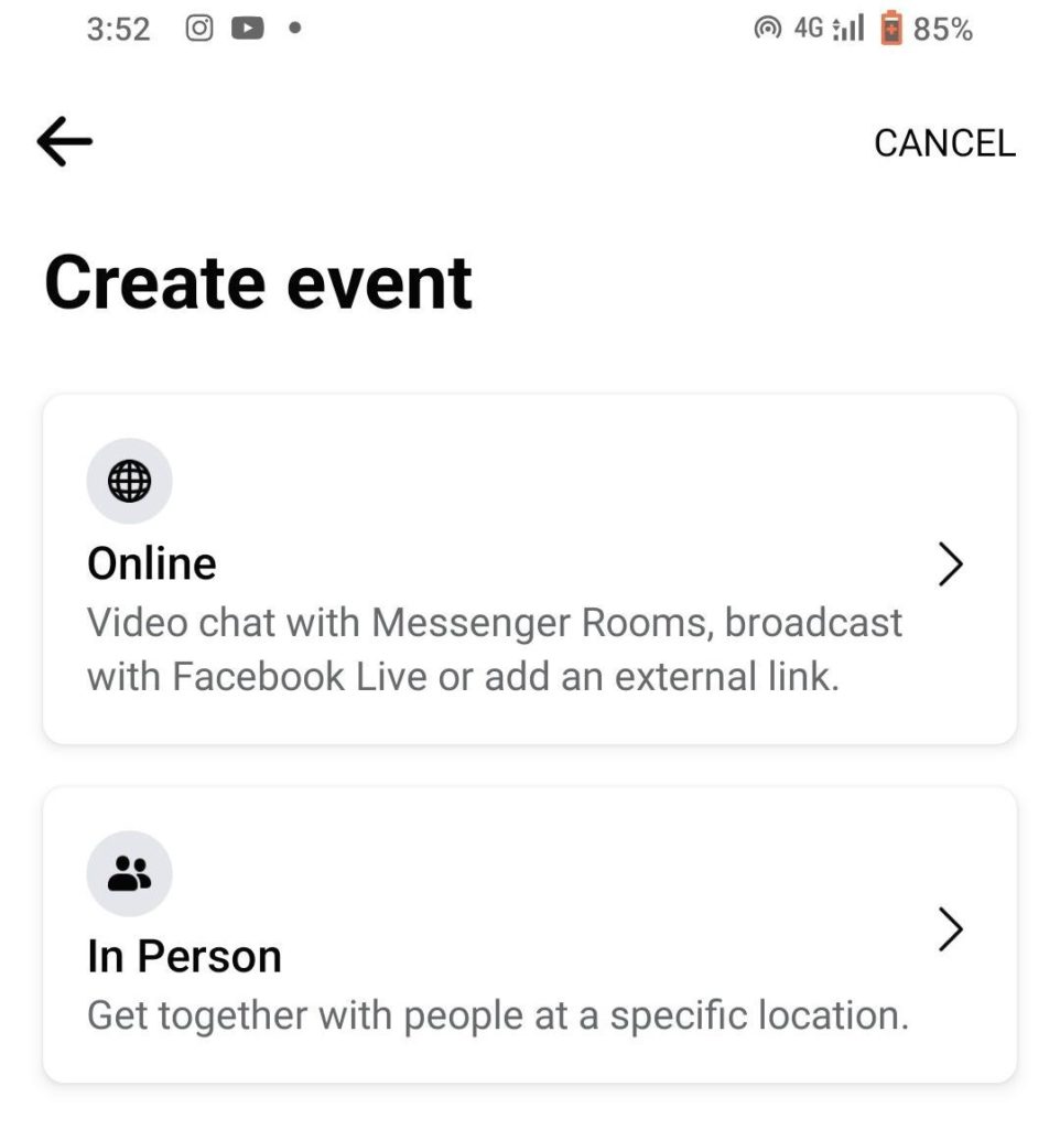 How to create a Facebook event?